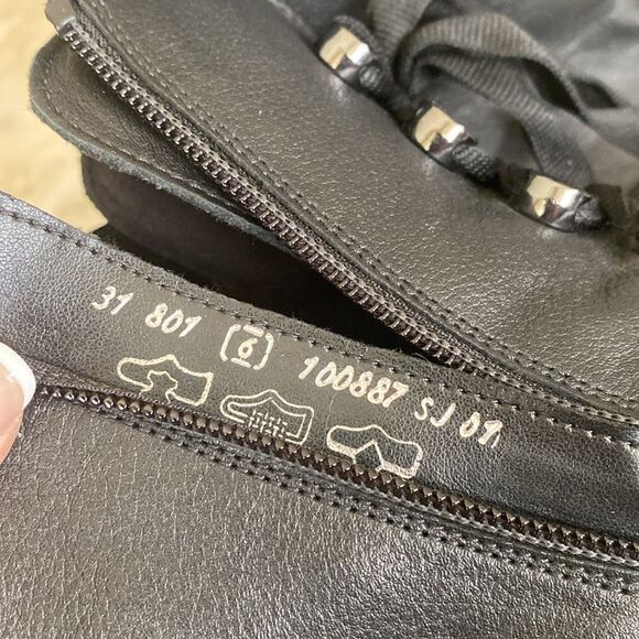 Gabor Black Leather Biker Boots - As New - Picture 12 of 14